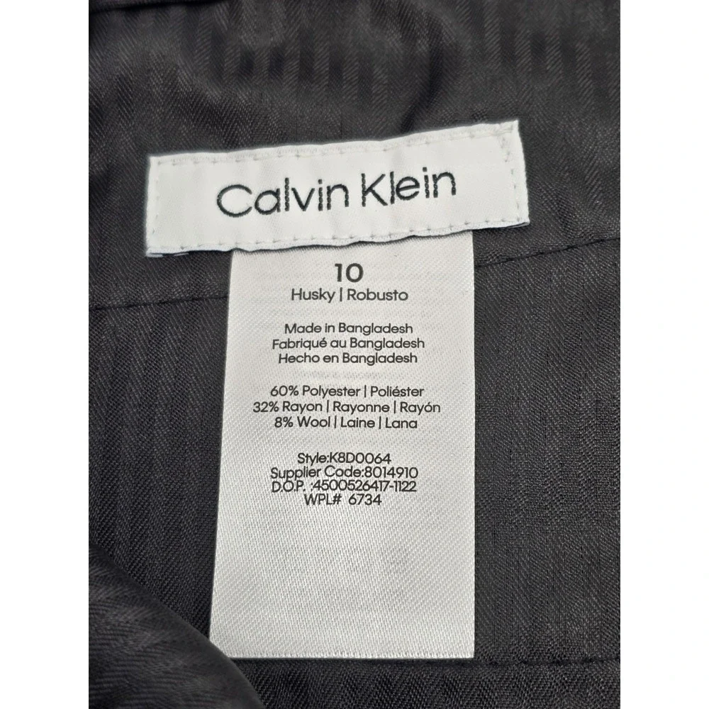NWT Calvin‎ Klein Boys Flat-Front Bi-Stretch Dress Pant - Bright Blue - Size 10